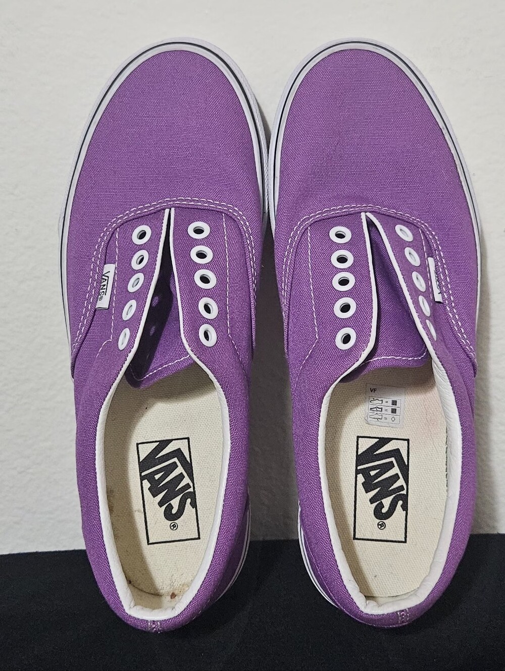 Vans Purple Slip-On Style Canvas Sneakers